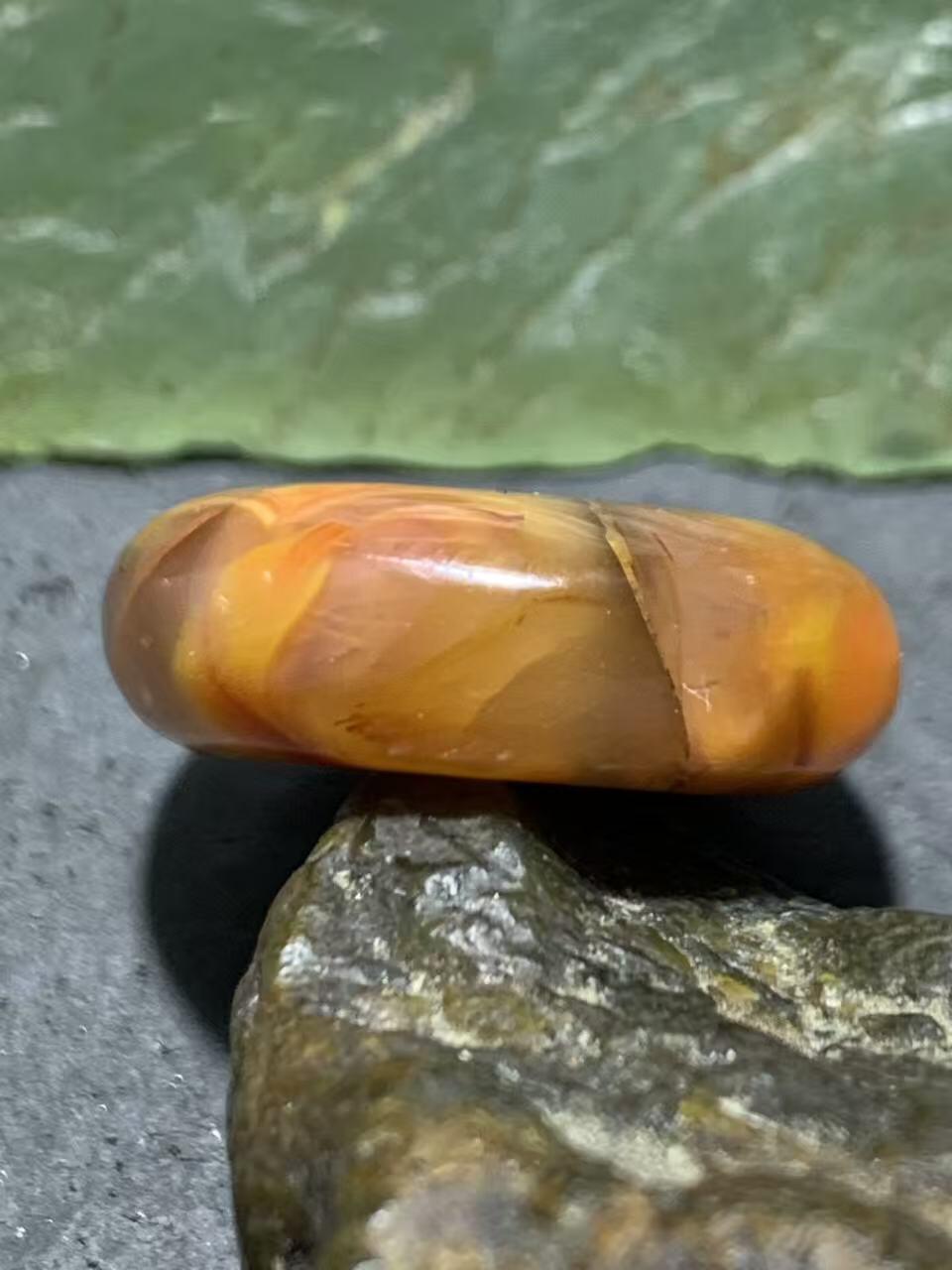 北漂战国红玛瑙通货平安扣一个！