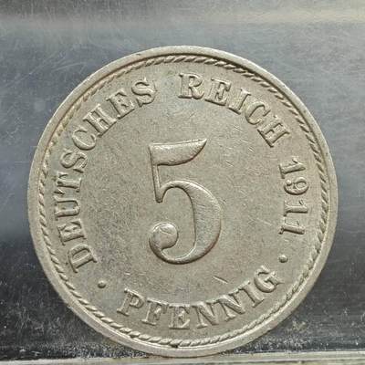 【淘币小摊】实时拍第七百八十九拍   散币场   满百包邮可预留二周 每周一统一发货   - 德国1911年5芬妮镍币