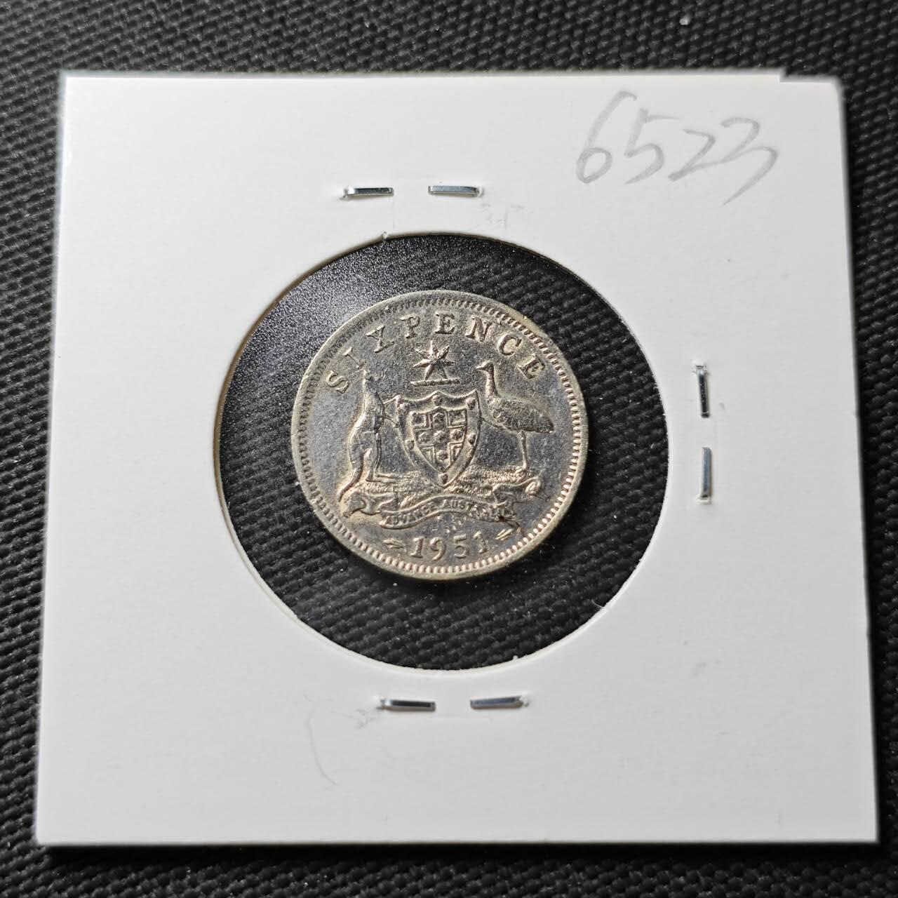 KK钱币收藏小铺  第365场  2月预留时间 周末发货 澳大利亚6便士银币 