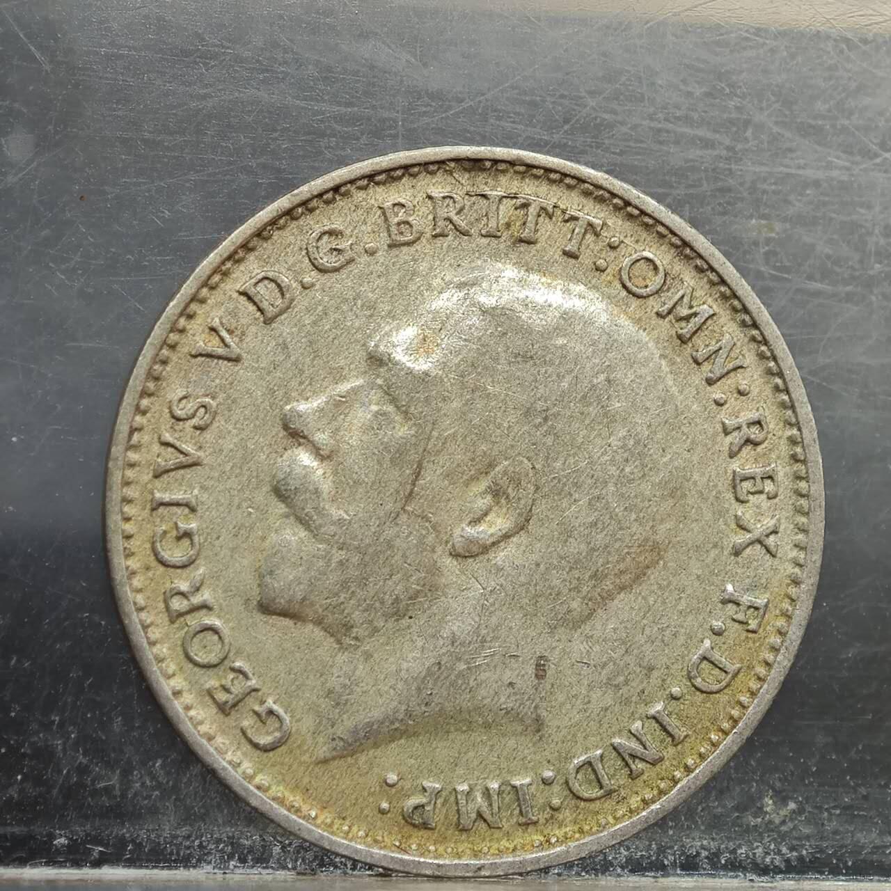 【淘币小摊】实时拍第七百八十九拍   散币场   满百包邮可预留二周 每周一统一发货   英国1921年乔治五世3便士银币