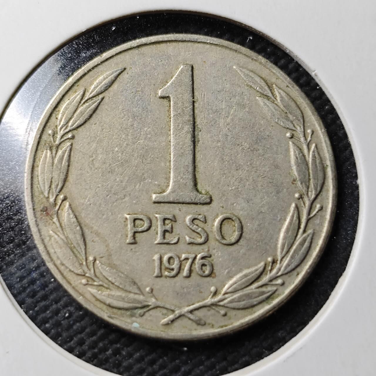 KK钱币收藏小铺  第365场  2月预留时间 周末发货  1976智利1比索