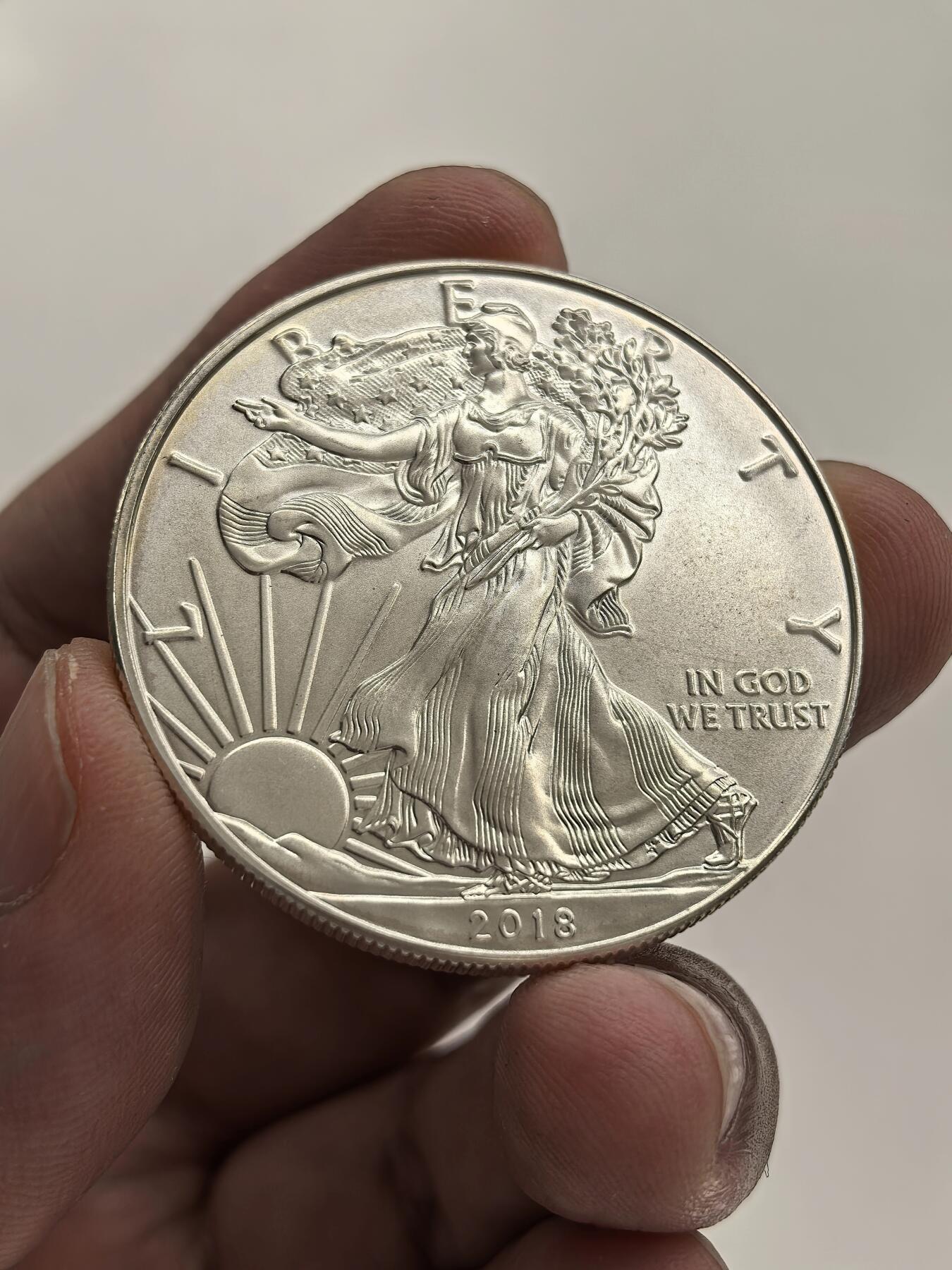 博洋堂世界钱币拍卖第146期（全场包邮） 美国2018年行走女神1盎司大银币