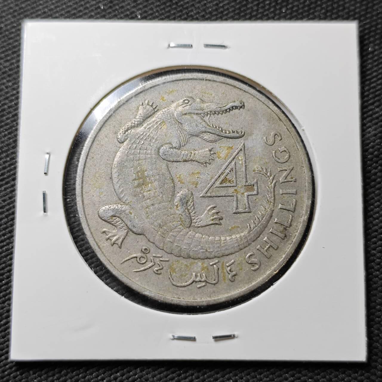 KK钱币收藏小铺  第365场  2月预留时间 周末发货  1966英属冈比亚4先令