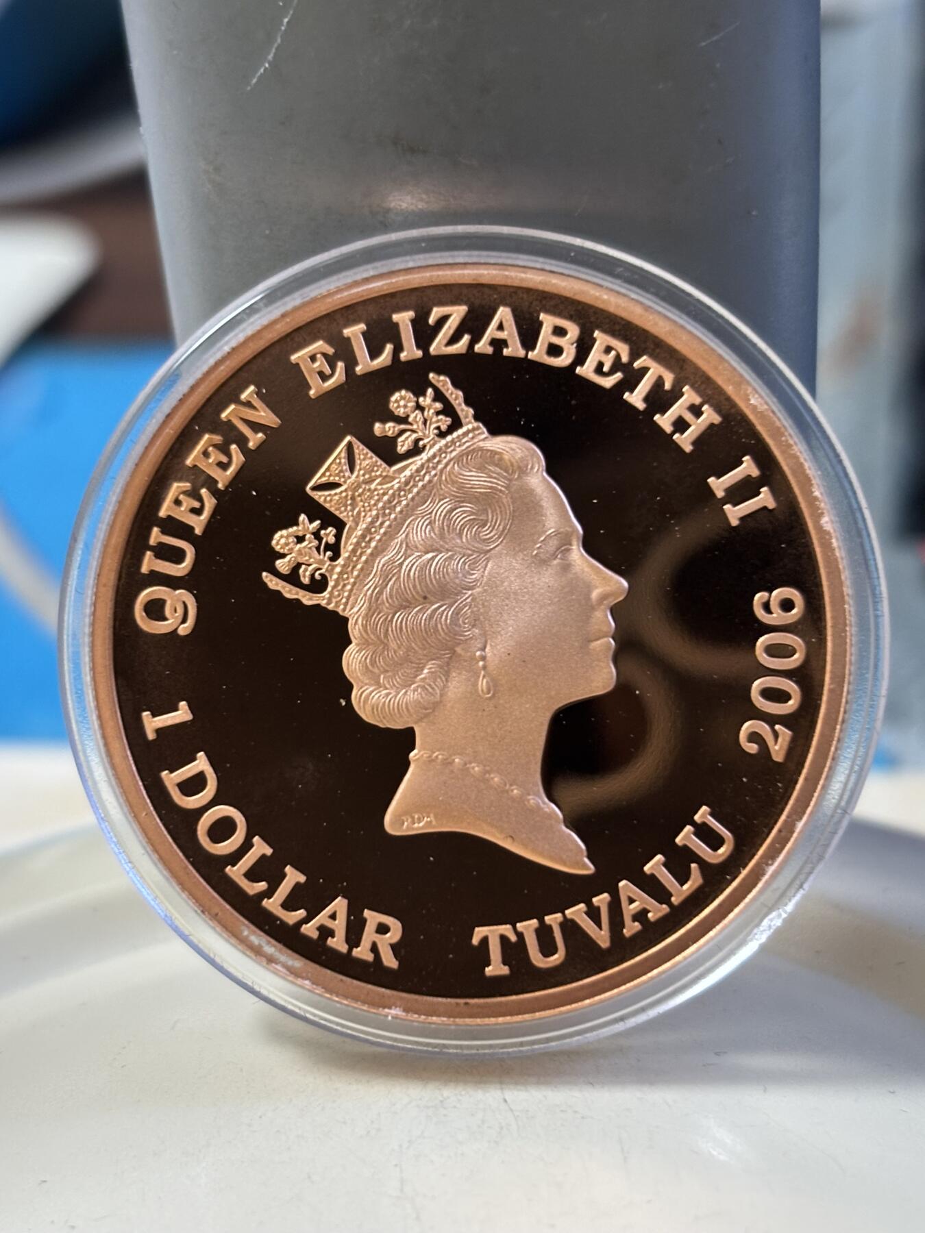 第181期拍卖 图瓦卢2006年澳大利亚联邦镀铜纪念银币，999银镀铜，发行5000枚