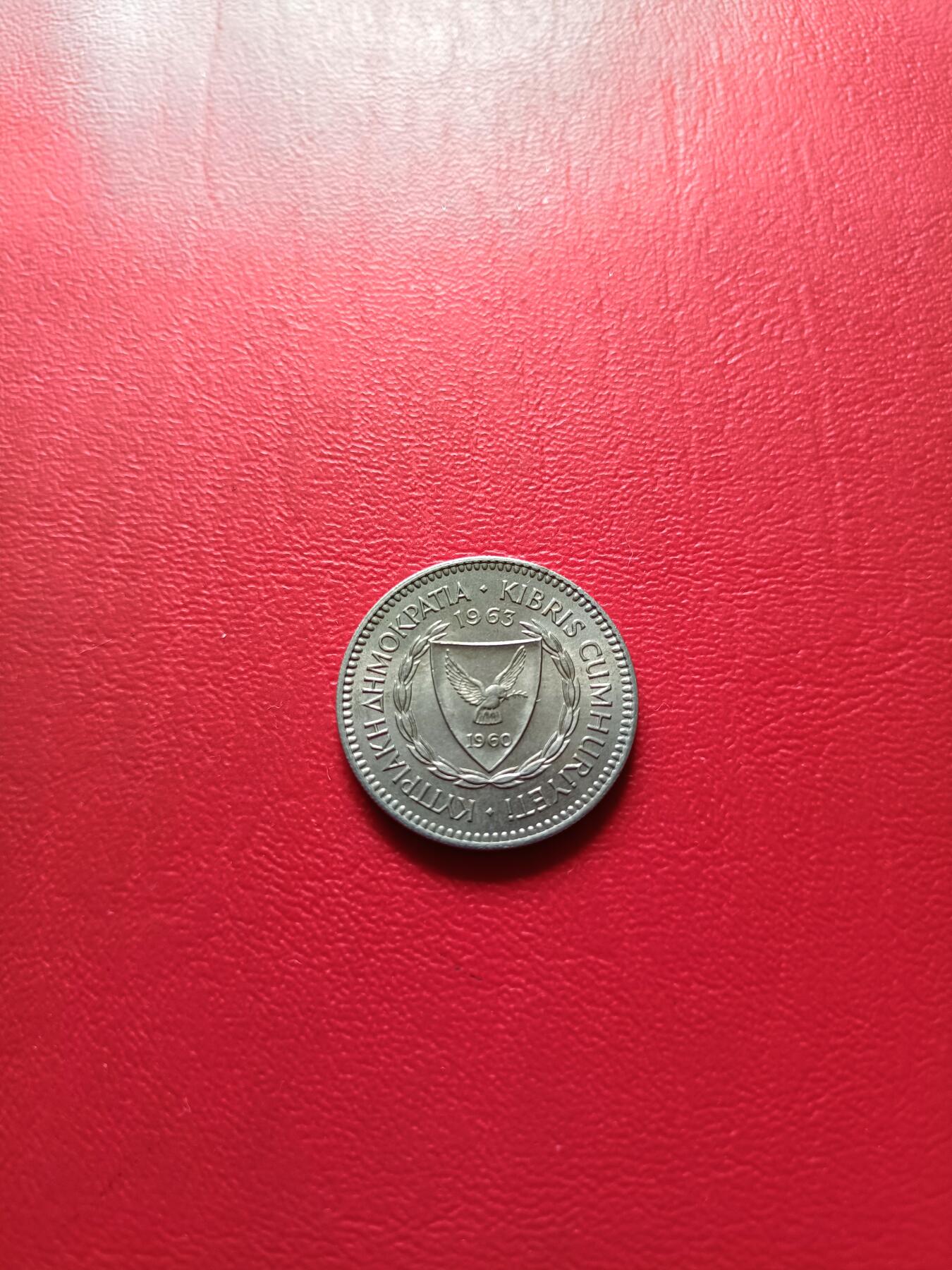 【云涧收藏】第七十七场 塞浦路斯1963年50米尔，UNC