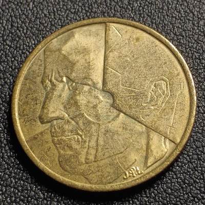 泉币菌-第127场-精品福利场(115场之后的本周末发货，感谢理解) - 1986年 比利时早期5法郎铜币 分裂的人格 