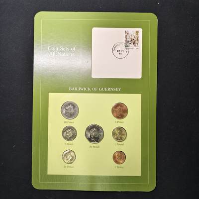 【全场包邮】纯粹捡漏拍475场（免费代拍第12场） - 【富兰克林·世界各国硬币系列邮币卡】根西（英国属地）