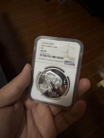 斯努比*低价处理 - 猪年银币NGC70