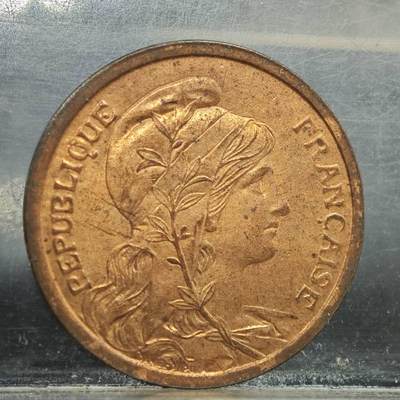 【淘币小摊】实时拍第七百八十九拍   散币场   满百包邮可预留二周 每周一统一发货   - 法国1911年2分铜币原光品