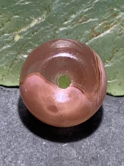 红白荔枝冻川料红玛瑙平安扣一个 - 红白荔枝冻川料红玛瑙平安扣一个