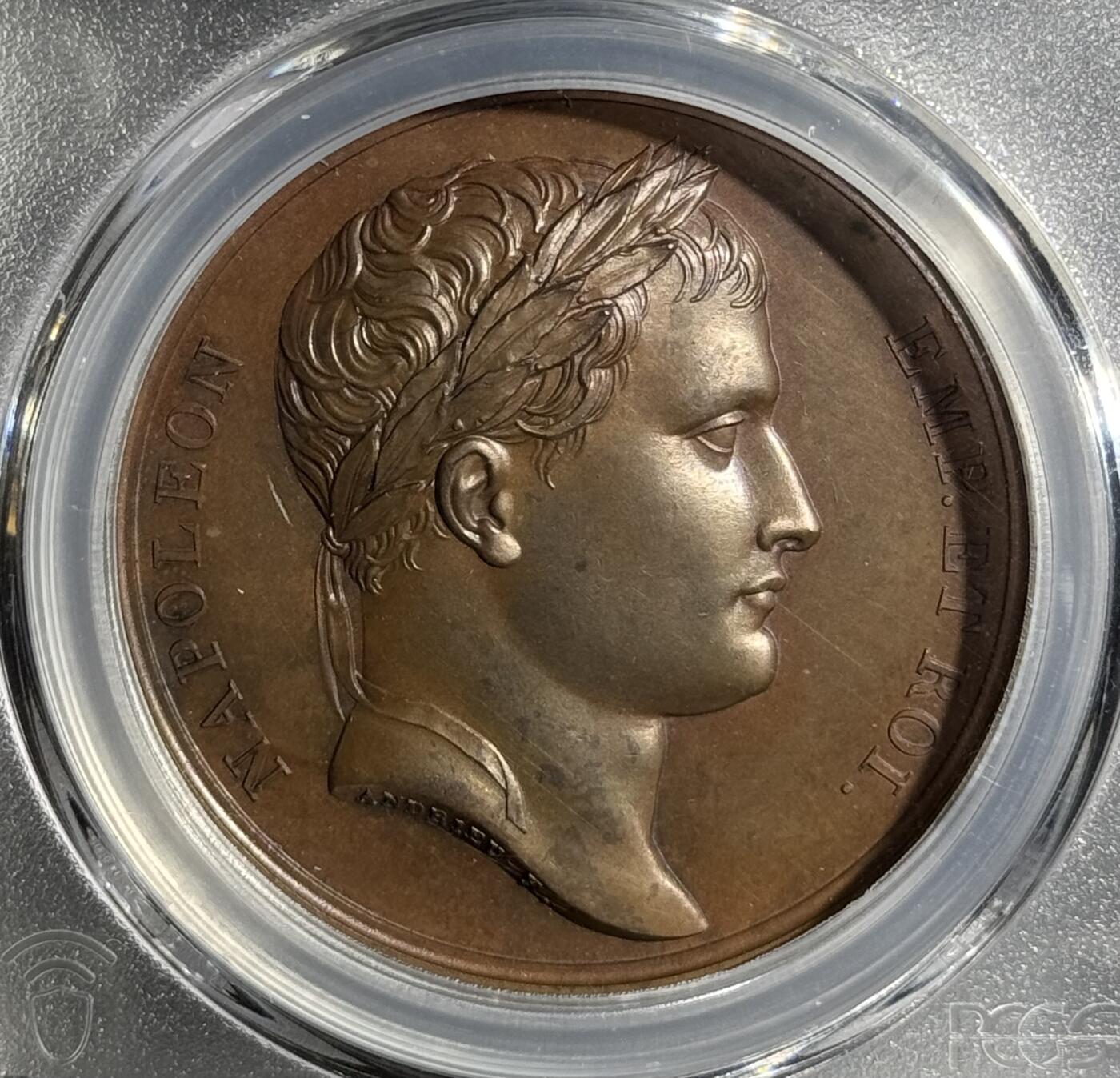 法国1812年拿破仑一世莫斯科之战原铸铜章