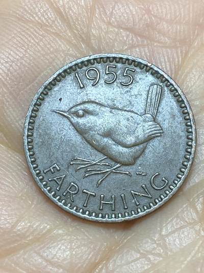 2025年第一百二十四场(总第一百五十场）外国好品散币(免佣金) - 英国🇬🇧1955年1法新(伊丽莎白二世青年桂冠第二版)