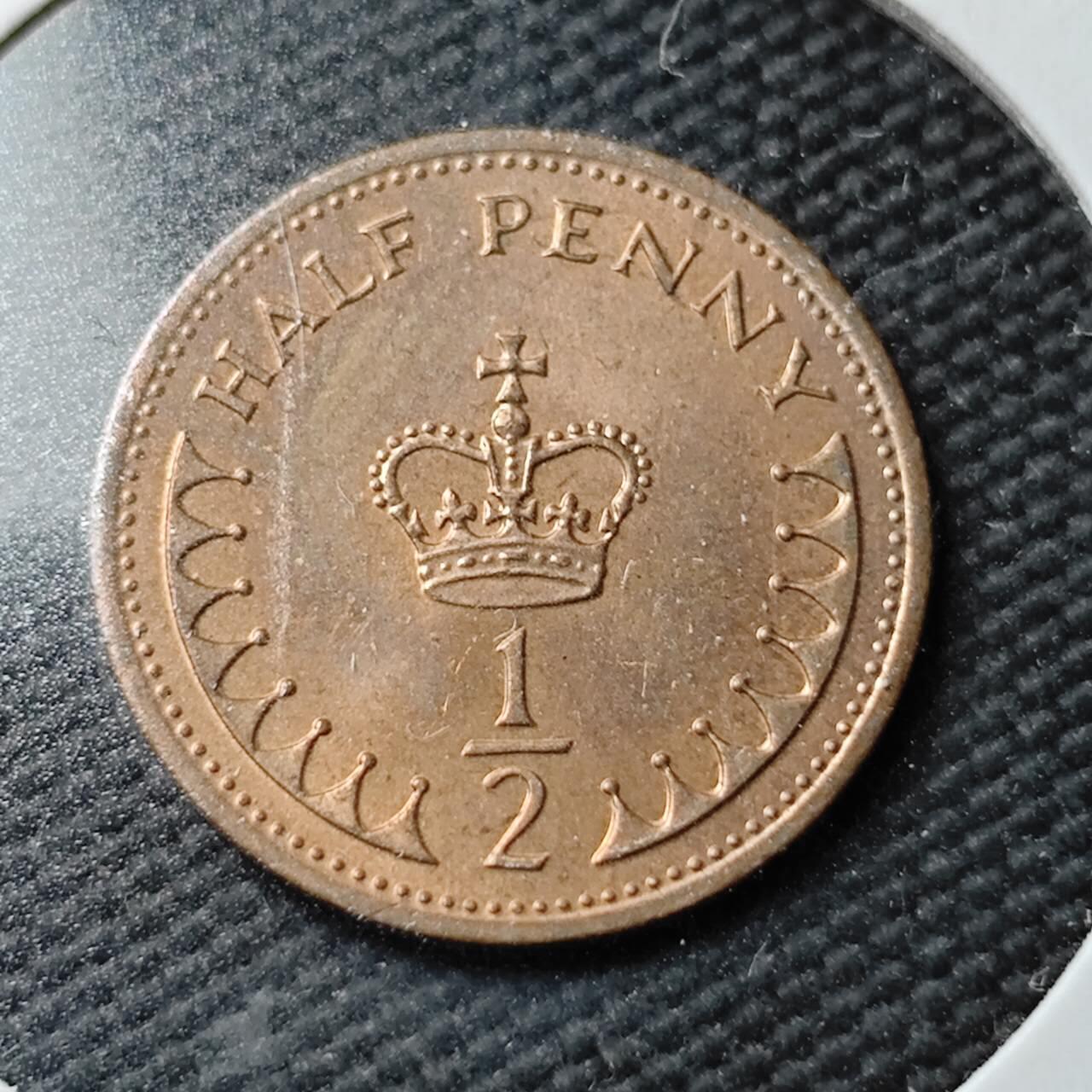 KK钱币收藏小铺  第365场  2月预留时间 周末发货  1982英国半便士铜币