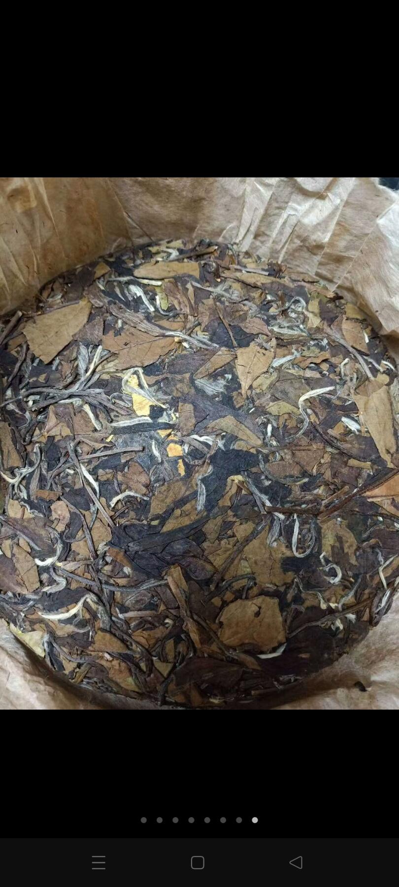 库存老白茶，积善堂商号，茶好汤浓，品茗佳品。200/块