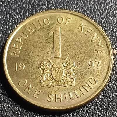泉币菌-第128场-精品福利场(115场之后的本周末发货，感谢理解) - 肯尼亚硬币1先令22mm 1997年