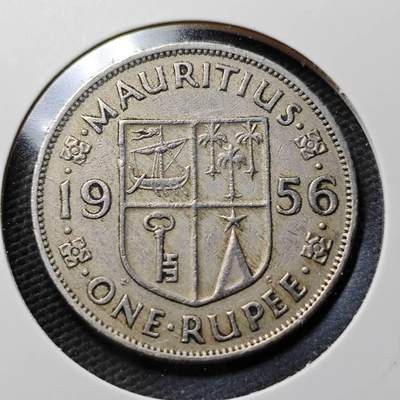 KK钱币收藏小铺  第365场  2月预留时间 周末发货 -  1956英属毛里求斯1比索