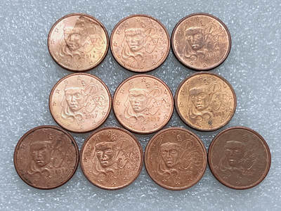 第一海外回流一元起拍收藏 散集专场  第262期 - 欧盟法国5欧分硬币 10枚