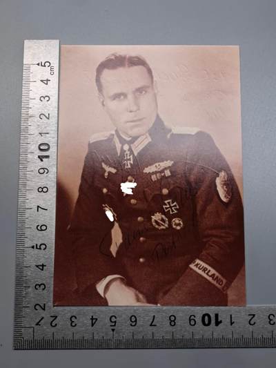 小驴勋章奖章收藏11月8日周六晚6点拍卖（珍爱和平，收藏战争，铭记历史，勿忘国耻，忠党爱国。有偿代拍，送拍规则在简介最后，参拍须阅读规则后再参拍，关系到运费包装发货时效真假辨别等关键信息，拍卖时不再发原图，看大图店主微信码在最后拍品里） - 738号橡叶饰获得者Anton Müller战后正反双亲签