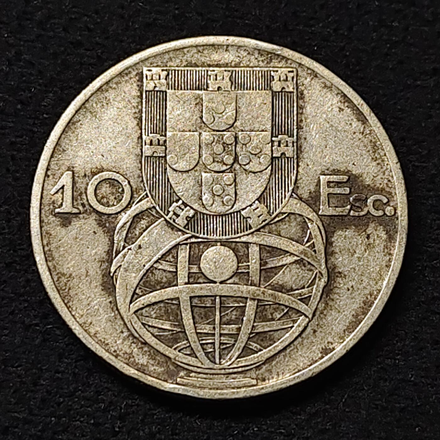 【全场包邮】纯粹捡漏拍474场（免费代拍第11场） 葡萄牙1955年10埃斯库多帆船银币