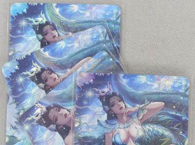 龙虎卡牌第六二场 百里霸场 （无佣金，周六结拍，欢迎送拍） - 彩闪4张 墨卡文创 四象五行系列-青龙三张+特藏