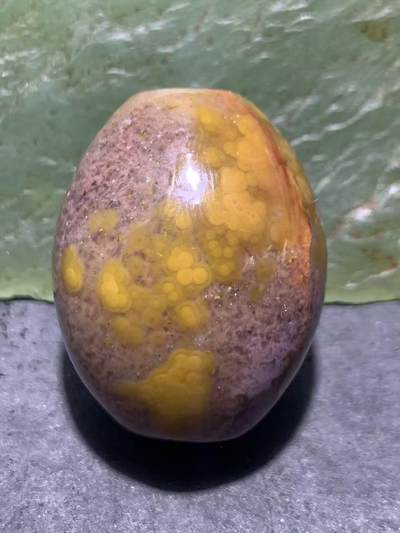 精美冻料鸡油黄糖心料战国红玛瑙勒子一颗！ - 精美冻料鸡油黄糖心料战国红玛瑙勒子一颗！