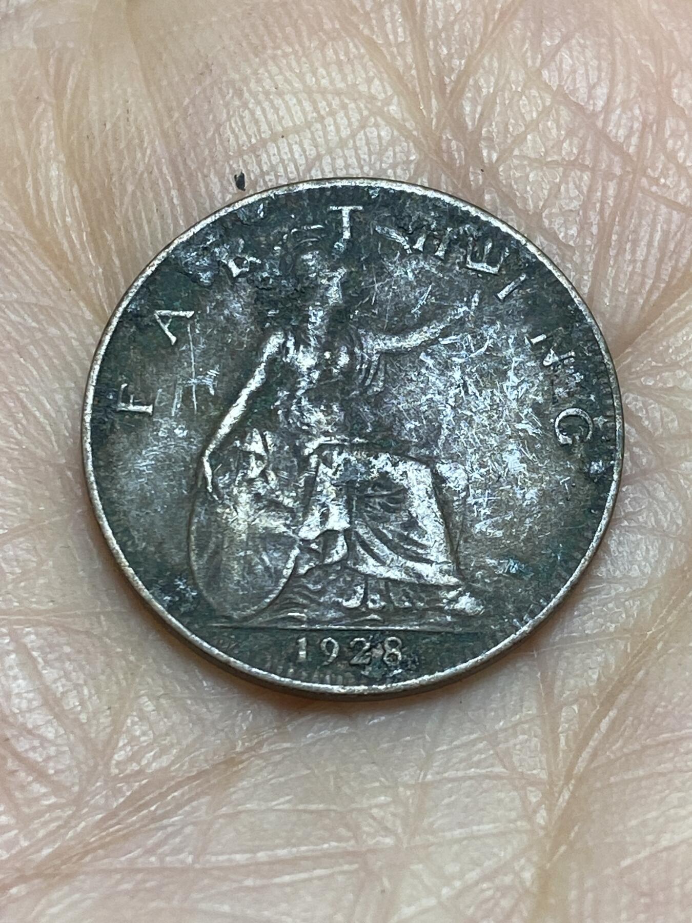 2025年第一百二十五场(总第一百五十一场）外国好品散币(免佣金) 英国🇬🇧1928年1法新(乔治五世第三版)