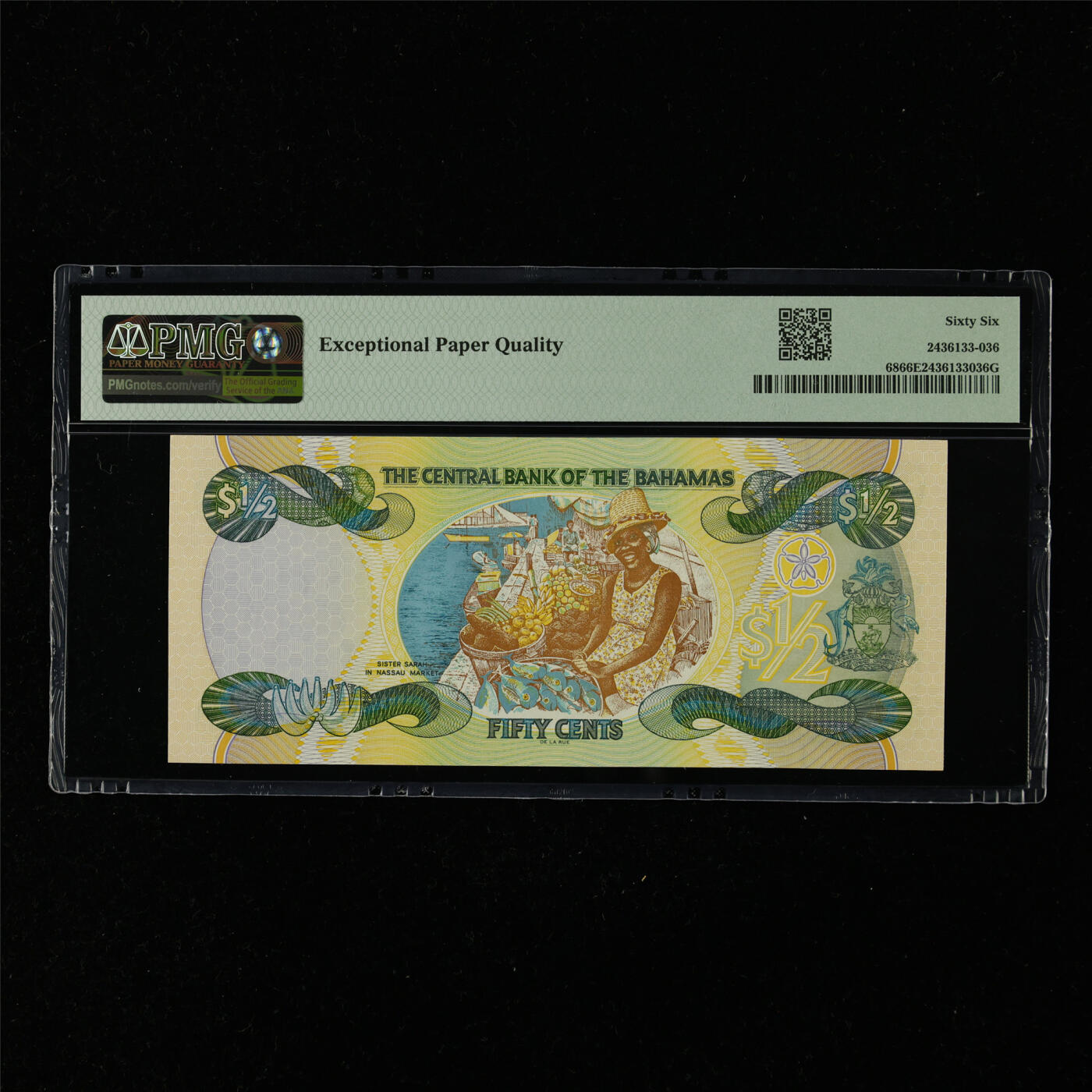 【亘邦集藏】第216期拍卖 2001年 巴哈马0.5元 PMG 66EPQ A1451440