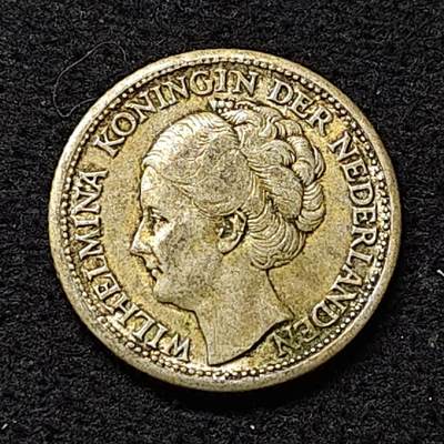 【全场包邮】纯粹捡漏拍474场（免费代拍第11场） - 库拉索1944年威廉明娜女王1/4盾银币