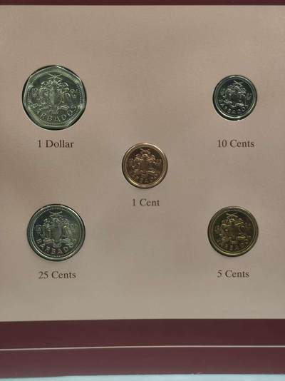 G&W世界散币，银币处理专场（第35场） - 富兰克林-巴巴多斯5枚套