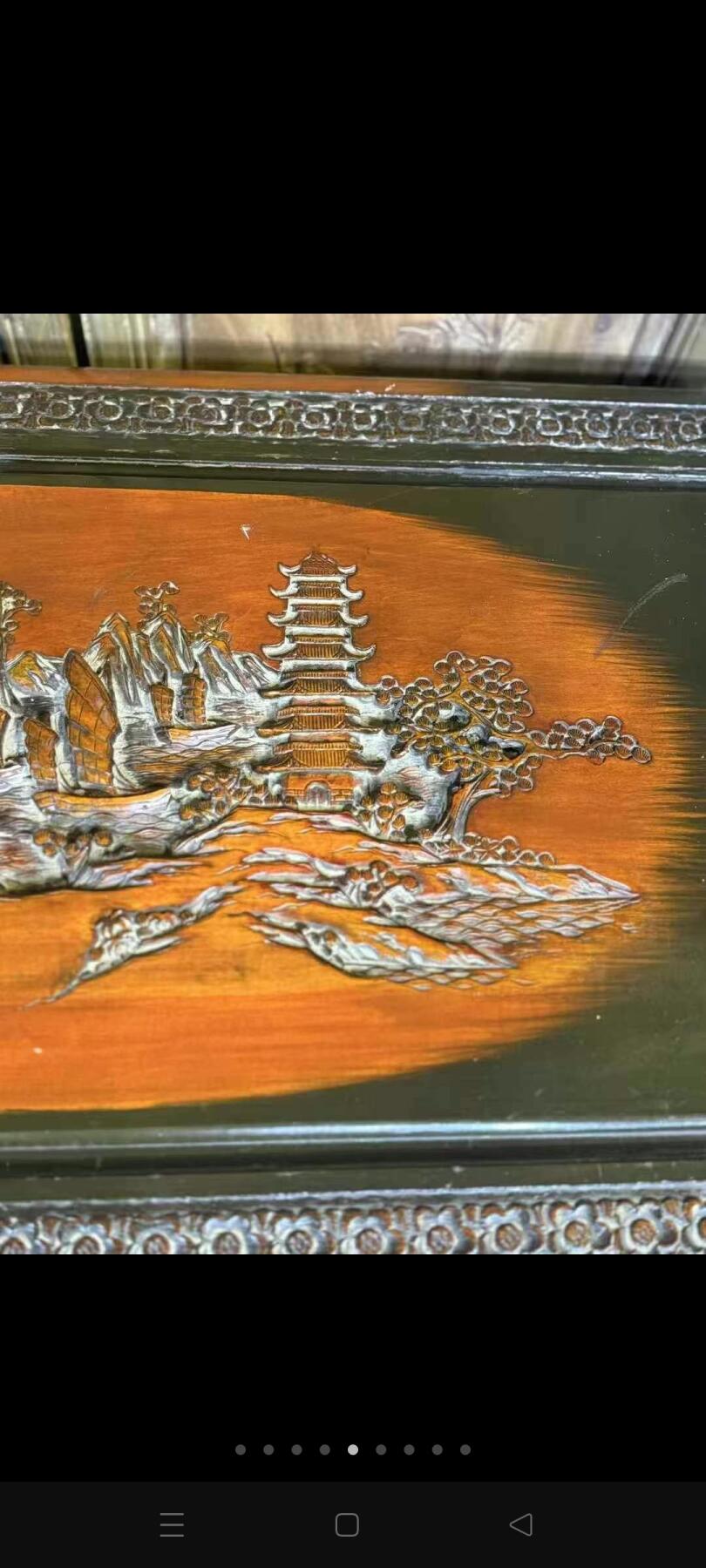 解放时期樟木箱，满雕工（五面雕工），内带隔层，收藏字画，收纳衣物，防潮，多防虫蛀正常使用尺寸：100/52/55