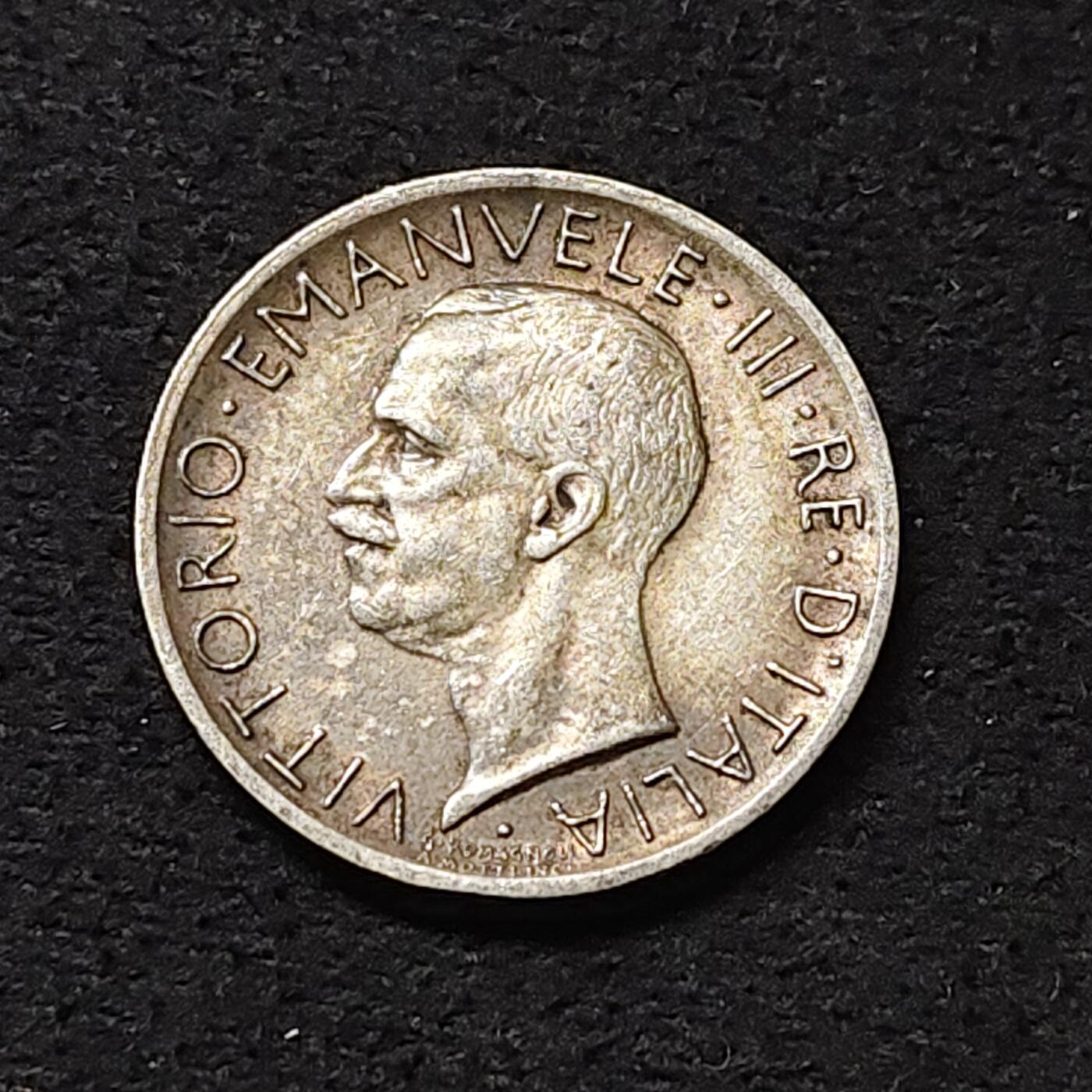 【全场包邮】纯粹捡漏拍474场（免费代拍第11场） 意大利1929年艾曼努尔三世5里拉银币