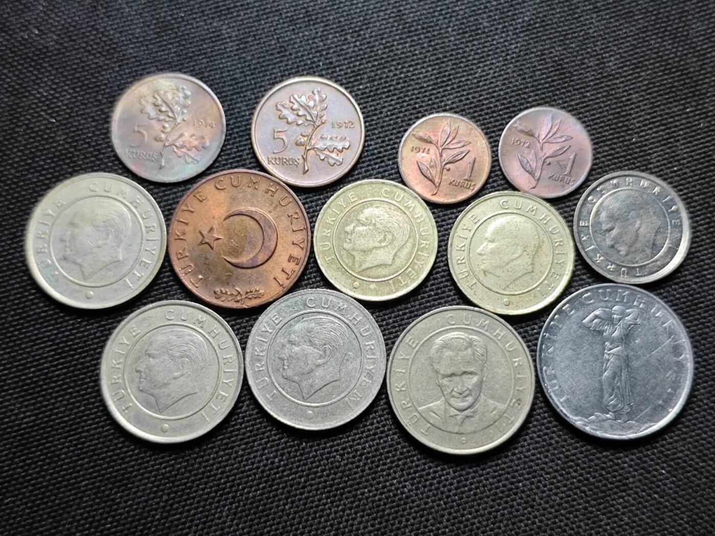 KK钱币收藏小铺  第365场  2月预留时间 周末发货  土耳其一组20枚