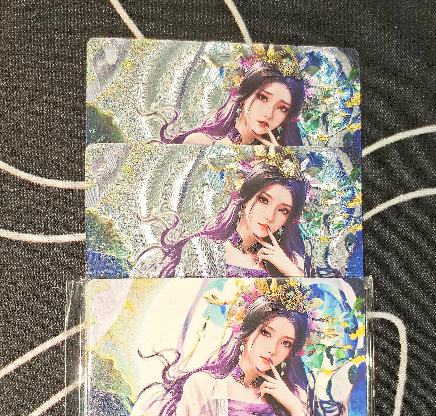 老板带我见世面，我给老板好拍场，零佣金收拍，不寄存 星宿卡牌媚玄鉴嫦娥三张 粗闪双服饰 普卡单服饰