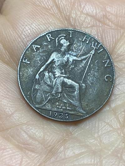 2025年第一百二十四场(总第一百五十场）外国好品散币(免佣金) - 英国🇬🇧1925年1法新(乔治五世第二版，关门年)