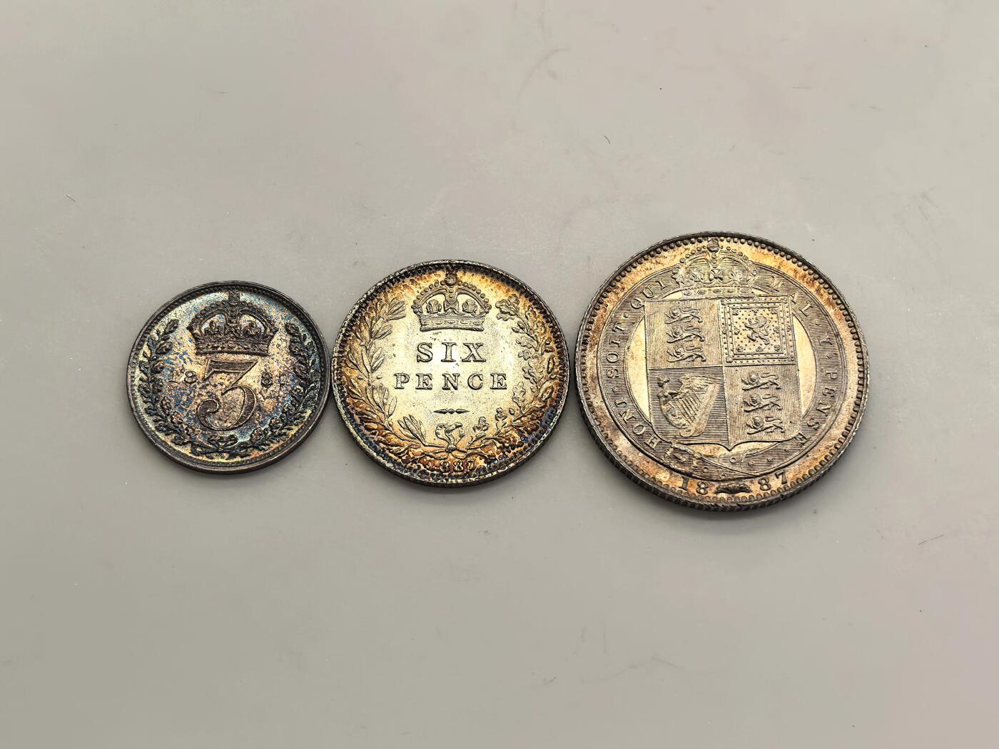 博洋堂“物美丰成”11月精品专场暨第145期（全场包邮） 英国1887年维多利亚女王50周年金禧金银币大全套11枚原盒套币