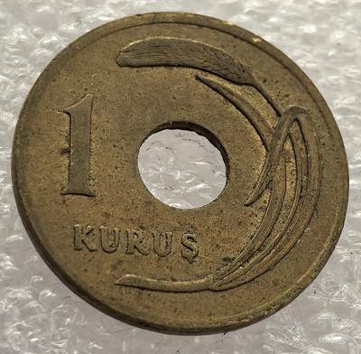  外国优质老铜币银币，周六九点倒数截拍，满百包邮，可寄存半年，喜欢朋友微信扫描二维码可直接参拍 - 土耳其1949年1库鲁