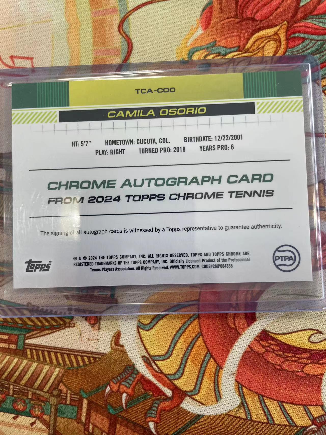 寸草不生拍卖会 第十三期 （ 持续收拍中） 【亲签】2024 topps  网球明星CAMILA OSORIO 亲签