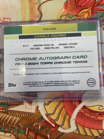 寸草不生拍卖会 第十三期 （ 持续收拍中） 【亲签】2024 topps  网球明星CAMILA OSORIO 亲签