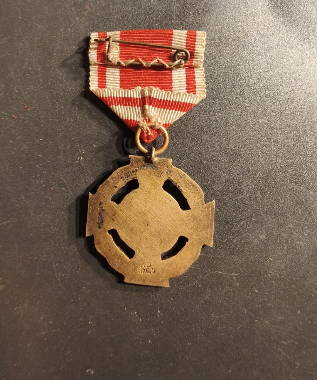 勋章杂货 丹麦十字奖章    826银镀金    