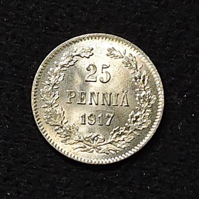 【全场包邮】纯粹捡漏拍474场（免费代拍第11场） - 芬兰内战版1917年无冠鹰25盆尼银币