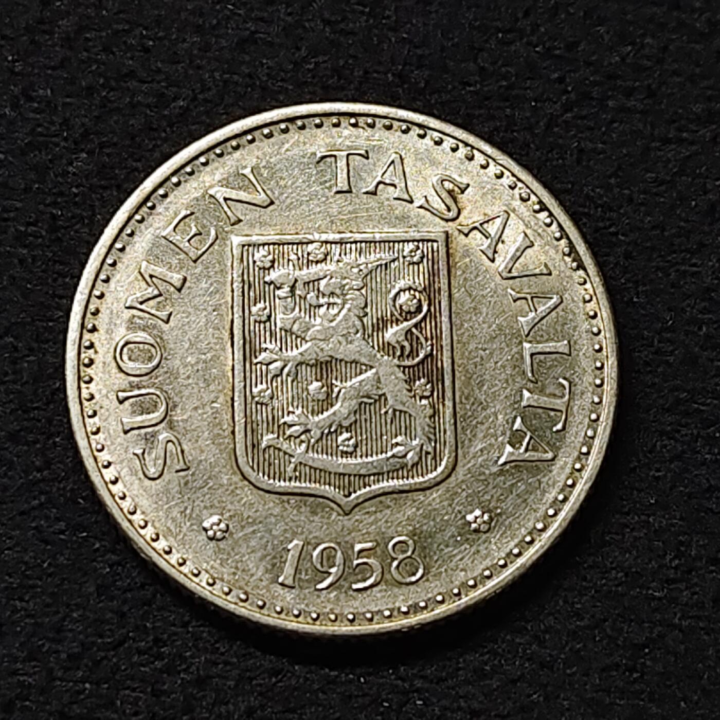 【全场包邮】纯粹捡漏拍474场（免费代拍第11场） 芬兰1958年200马克银币