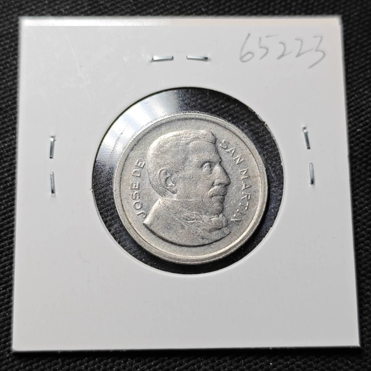 KK钱币收藏小铺  第365场  2月预留时间 周末发货  1953阿根廷50分