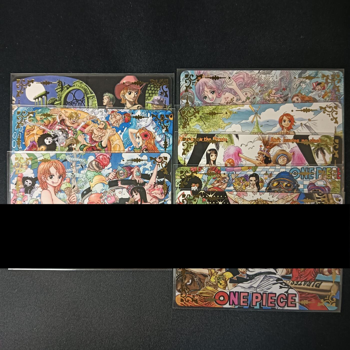 花开卡拍第46期（11月9号周日截拍，品控勿拍!!!拍品不寄存，运费5元，自制卡难免瑕疵，可能存在轻微撞角爆边等出厂瑕疵，品控介意勿拍！） 殿兔卡牌 海贼王横版8张 都是艺术版 过油普卡烫金