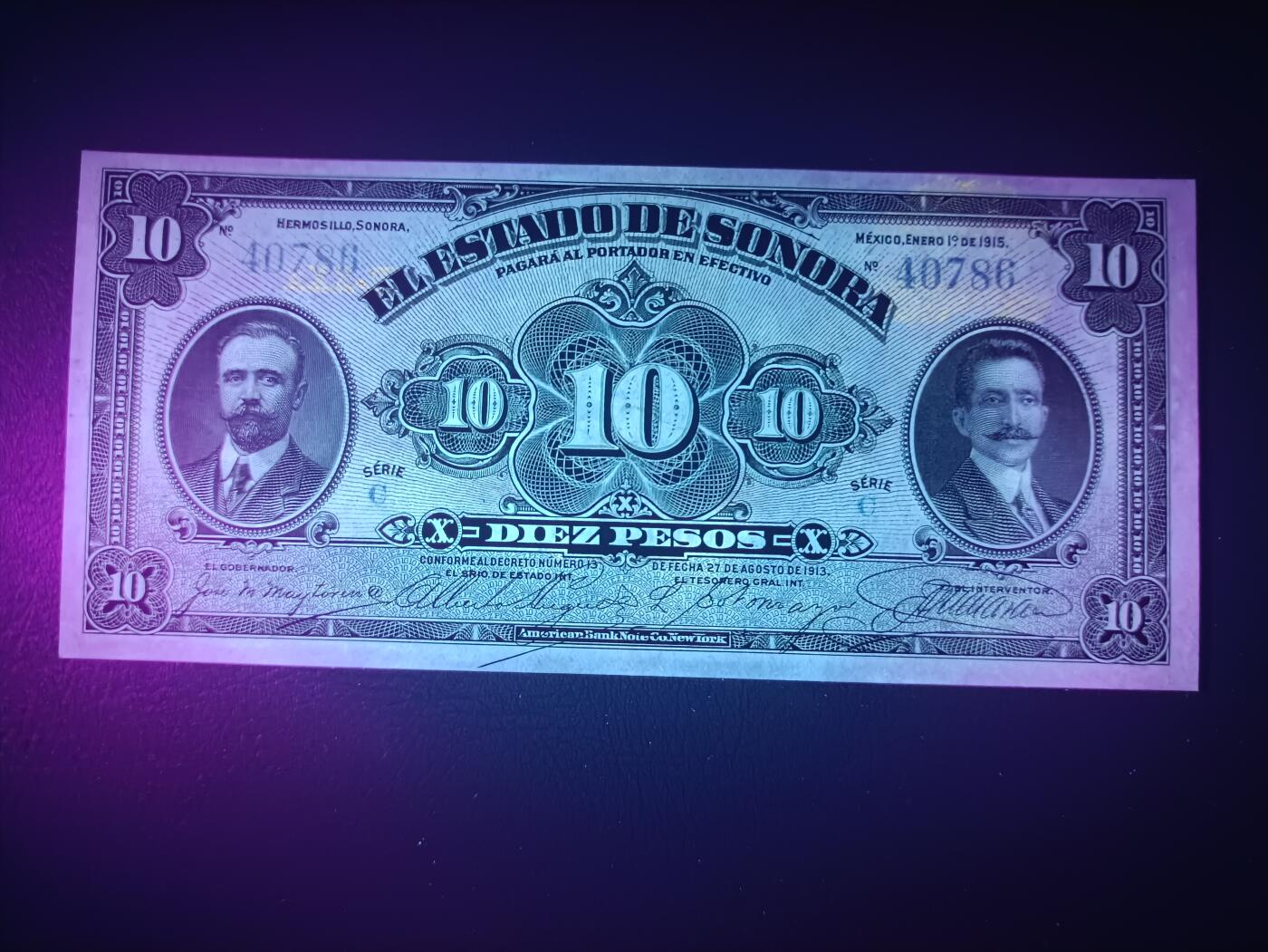 2025十一月第二期，总第200期 墨西哥索诺拉州立银行1913年10比索UNC-，墨西哥革命期间地方银行发行