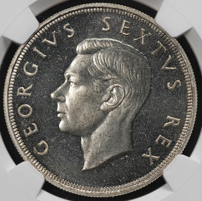 修遠堂世界钱币第九十二期 - NGC PF66 1952年南非5先令精制大银币 开普敦发现300周年纪念
