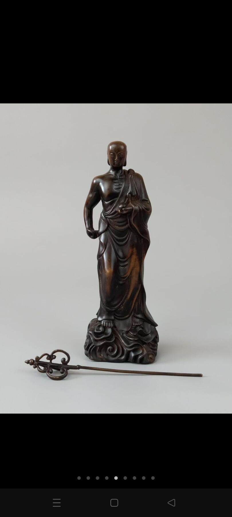 旧藏【地藏王菩萨】铜像，全品完整、尺寸如图！