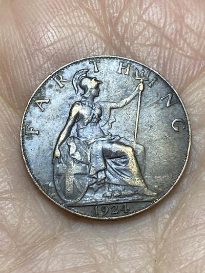 2025年第一百二十四场(总第一百五十场）外国好品散币(免佣金) - 英国🇬🇧1924年1法新(乔治五世第二版)