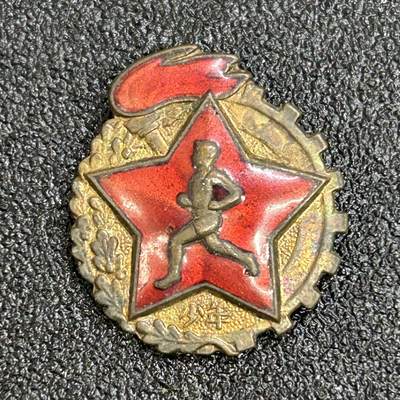 西秦中古拍卖第六十四期 - 50年代铜珐琅少年劳卫制证章