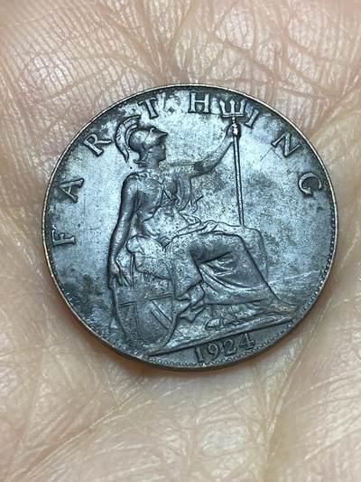 2025年第一百二十四场(总第一百五十场）外国好品散币(免佣金) - 英国🇬🇧1924年1法新(乔治五世第二版)