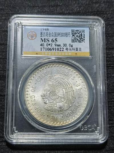 天下钱庄专场欢迎参拍 - 墨西哥印第安人酋长银币